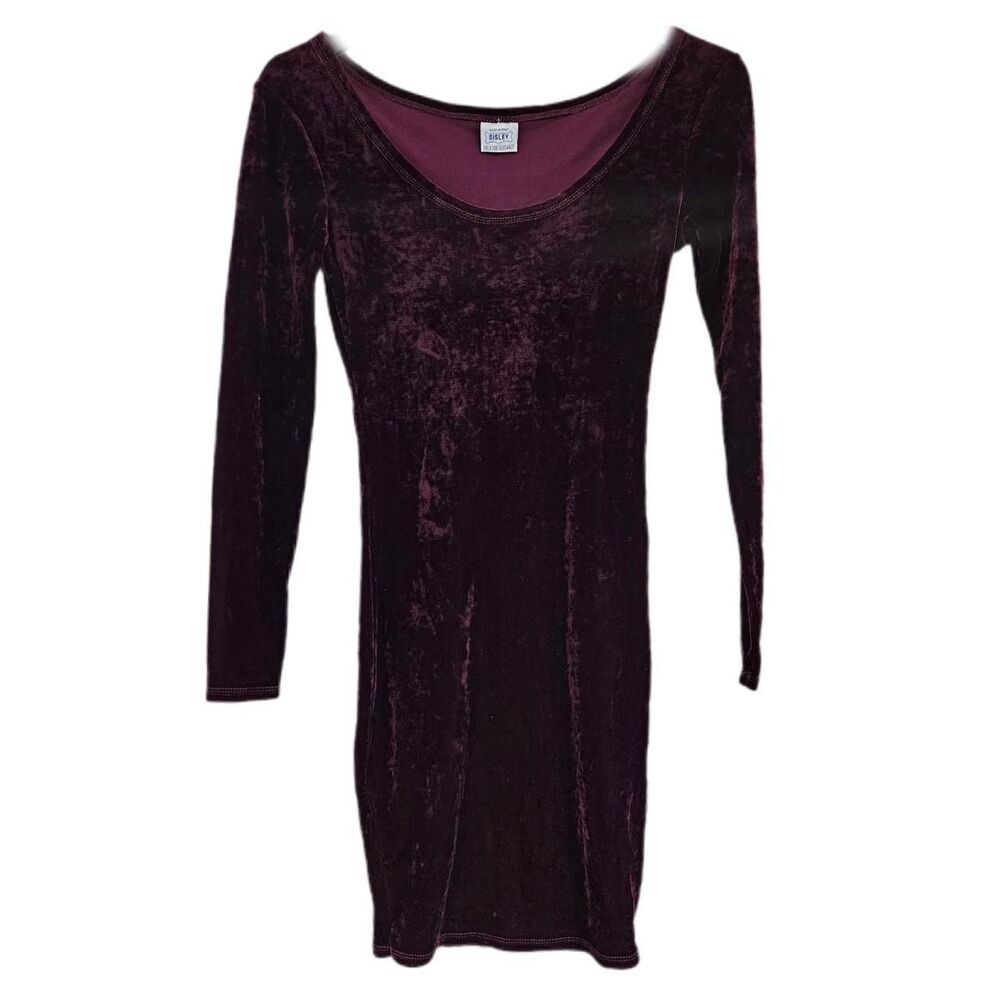 90s grunge vamp burgundy velvet mini dress